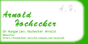 arnold hochecker business card